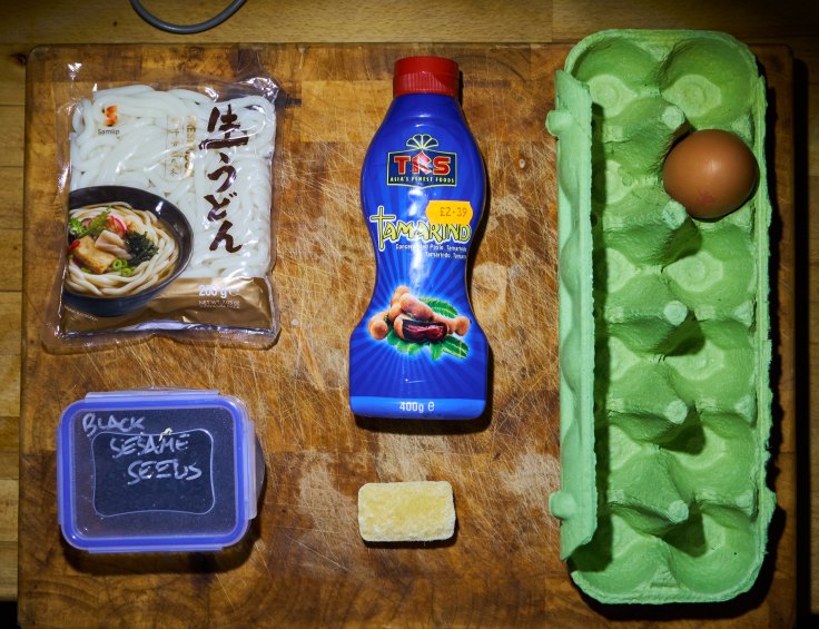 Ingredients for Udon dish